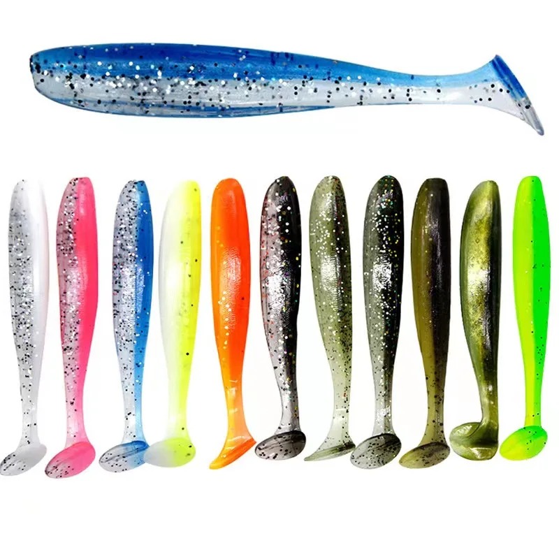 Fishing Lure Soft Plastic - Lot de 10 leurres souples de