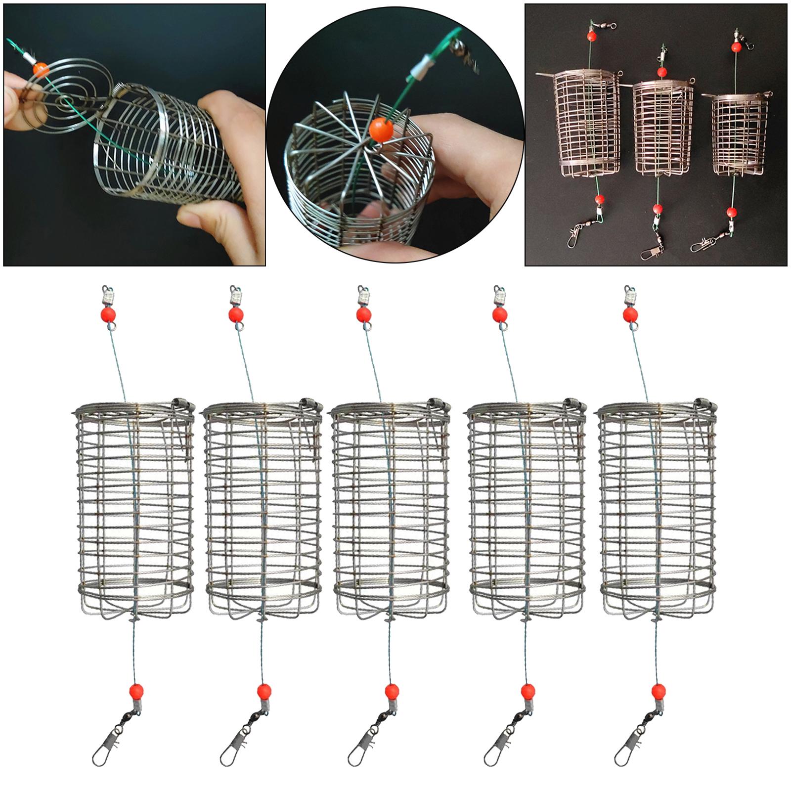 Fishing Lure Box - 5x solide feeder de pêche Cage