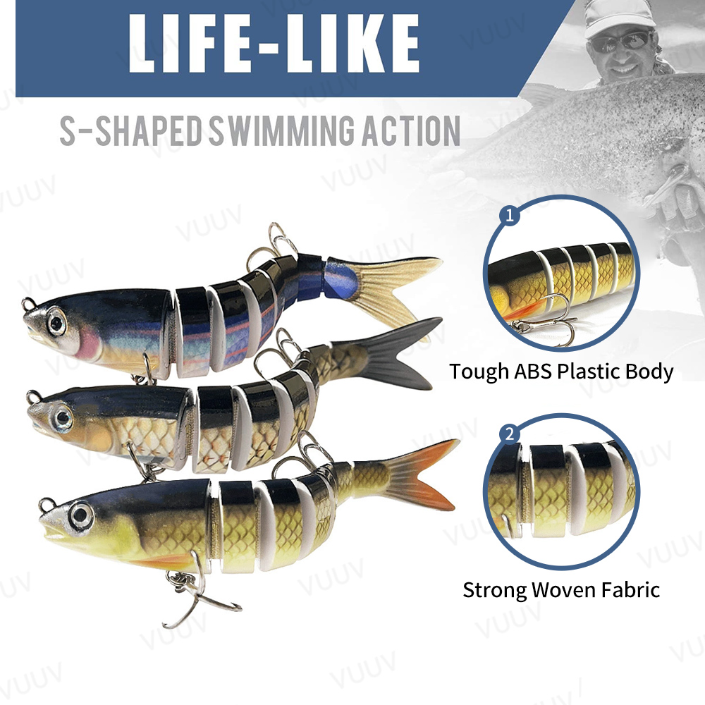 10 leurres de pêche multi-arti - Fishing Lure Swimbait avis et prix
